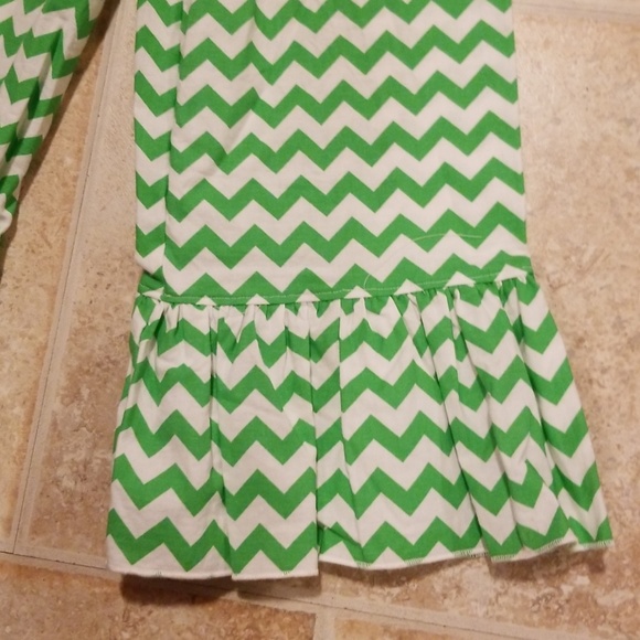 Custom Green Chevron Ruffle Pants - Picture 3 of 3